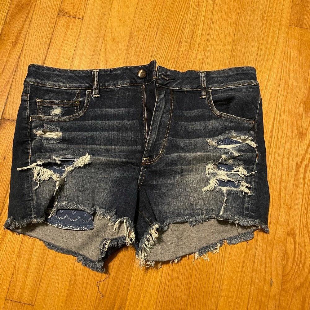 American Eagle high rise jean shorties